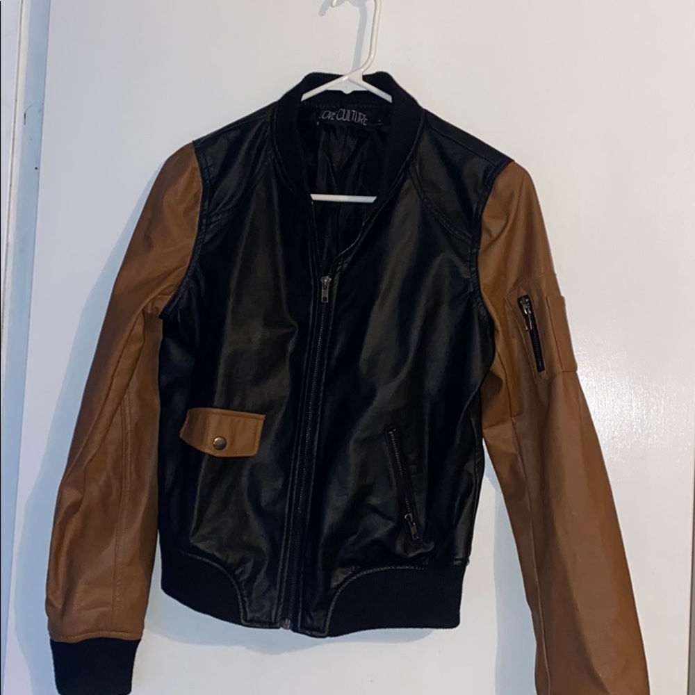 Love culture women’s Faux leather jacket